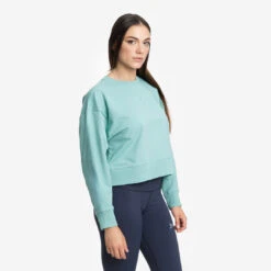 Sudadera Mujer Crop Jersey Stretch -Burley Kids Store Sudadera Crop Verde Mujer 1080x1080 2